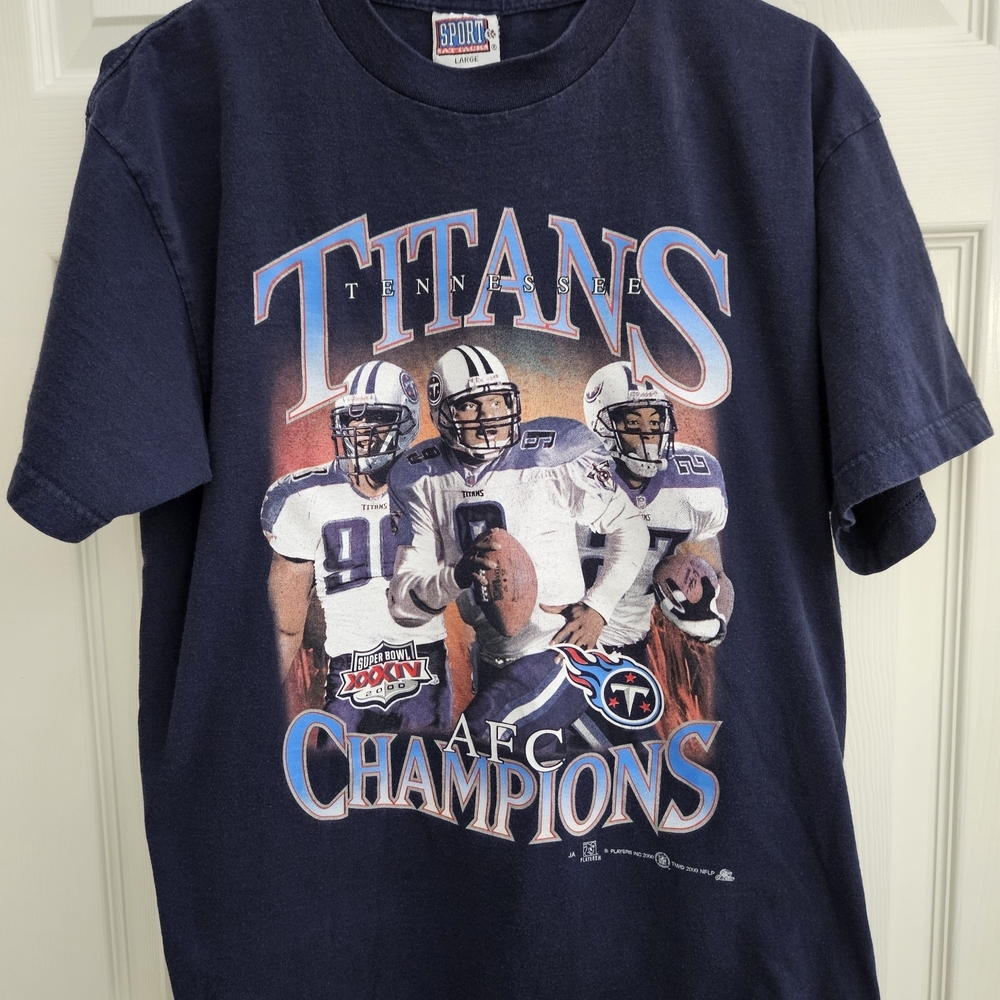 Tennessee Titans Navy AFC Champions Graphic Tee 2000